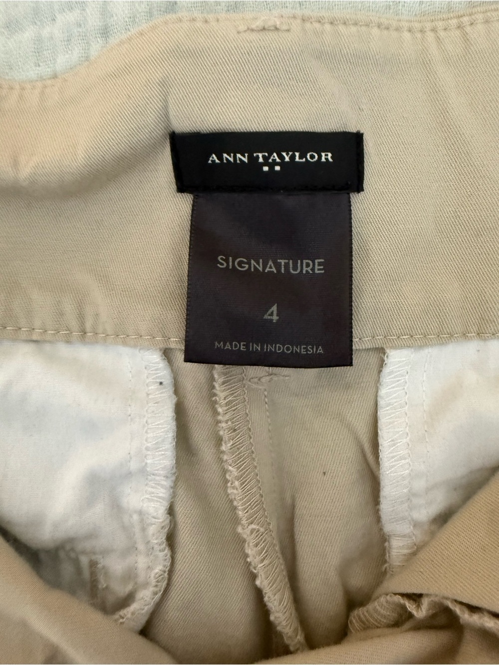 Ann Taylor Beige Tailored Bermuda Shorts - Picture 2 of 5